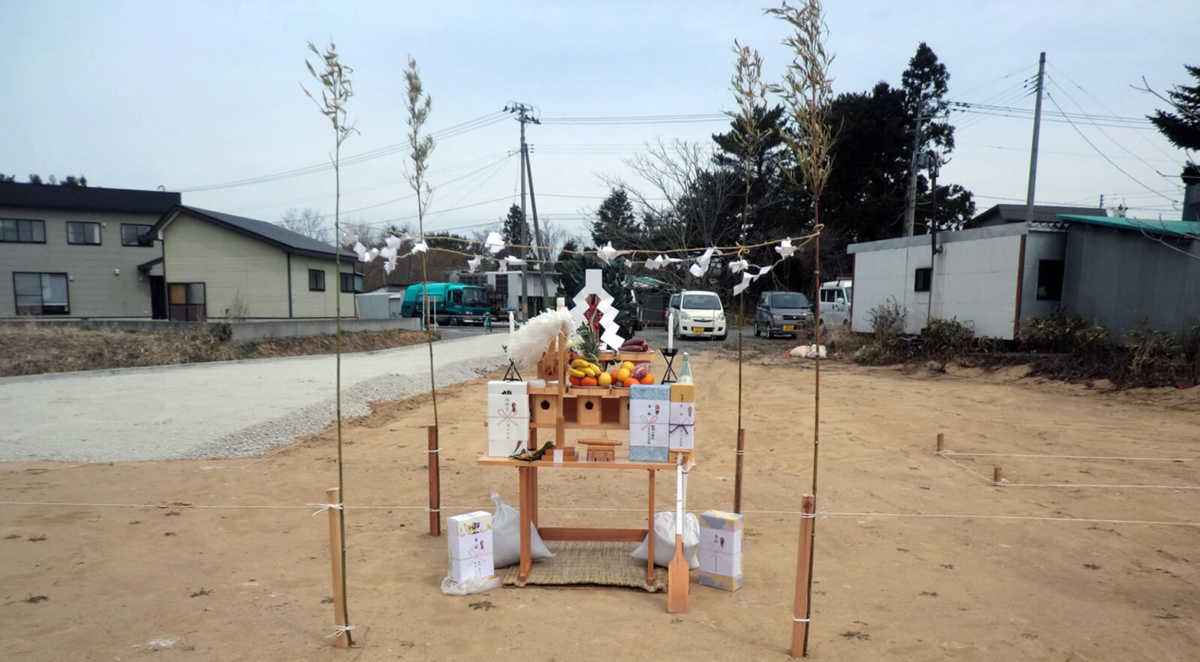 地鎮祭の飾り付けの例
