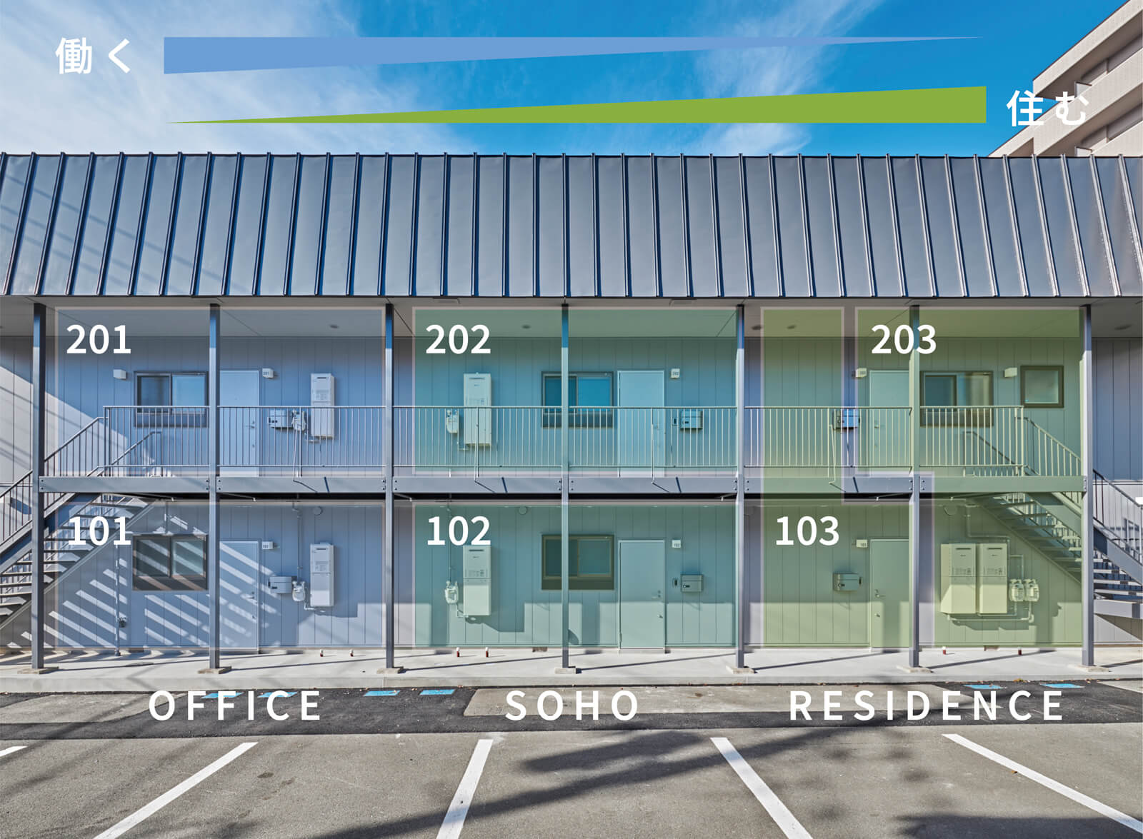 各室の設定用途と暮らしの濃度の概念図